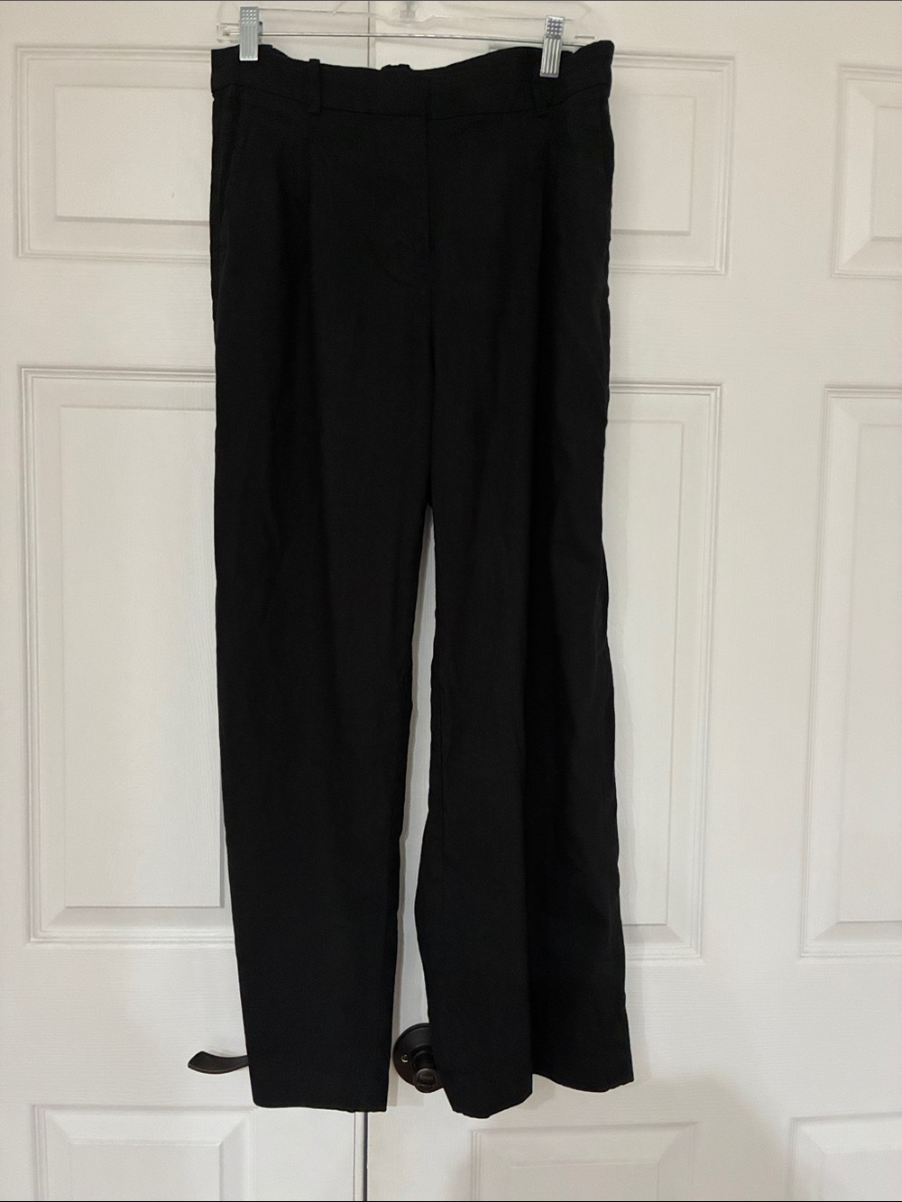 J.Crew Black Linen Blend Pant –(Size 10)